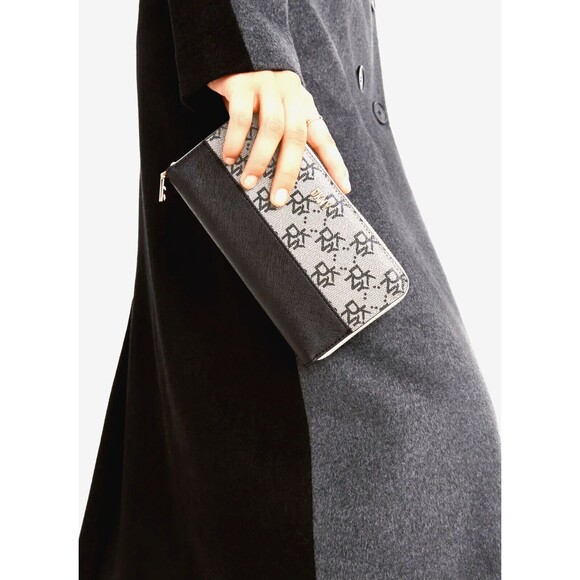 New DKNY Boxed Bryant Large Zip Around Continental Wallet Grey / Black - Picture 5 of 7